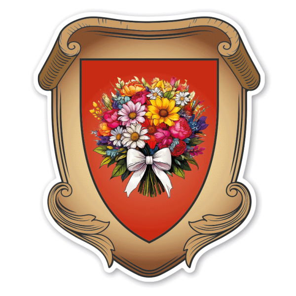 Maibaumschild / Zunftwappen Floristin - Florist - Floristik - Wappen A