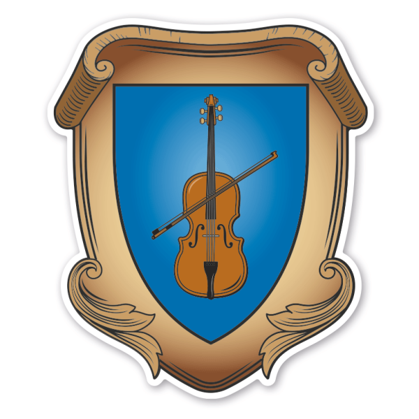 Maibaumschild / Zunftwappen Geigenbauer - Musikinstrumentbauer - Wappen A