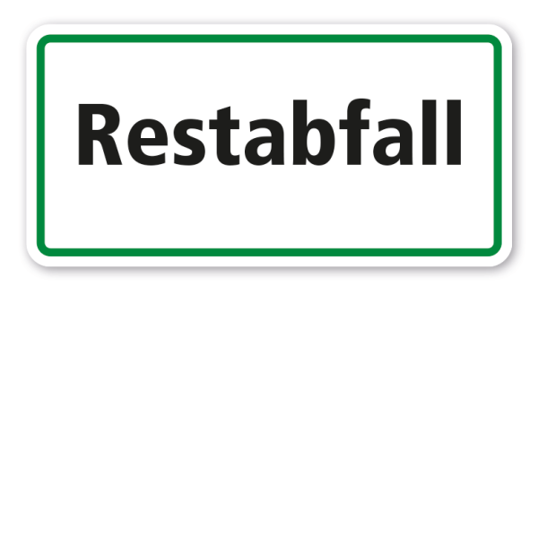 Hinweisschild Restabfall