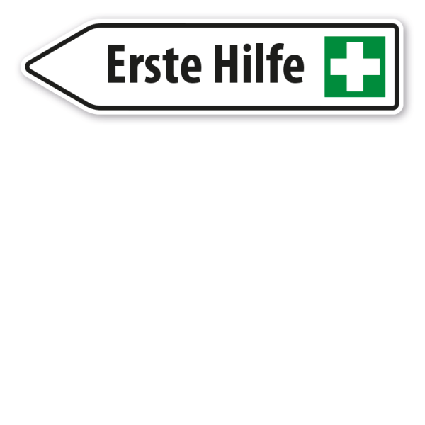 Pfeilschild / Pfeilwegweiser Erste Hilfe