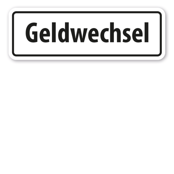 Schild Geldwechsel