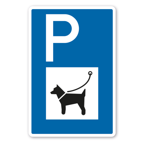 Parkplatzschild - Hundeparkplatz – mit großem Piktogramm - Verkehrsschild